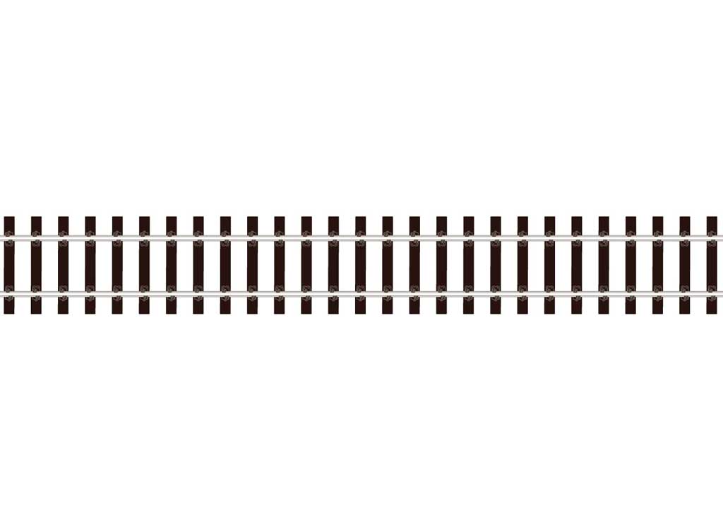 Code 143 US Profile Wooden Tie Flex Track w/Flat-Bottom Rail - Streamline -- 36"  91.4cm Section