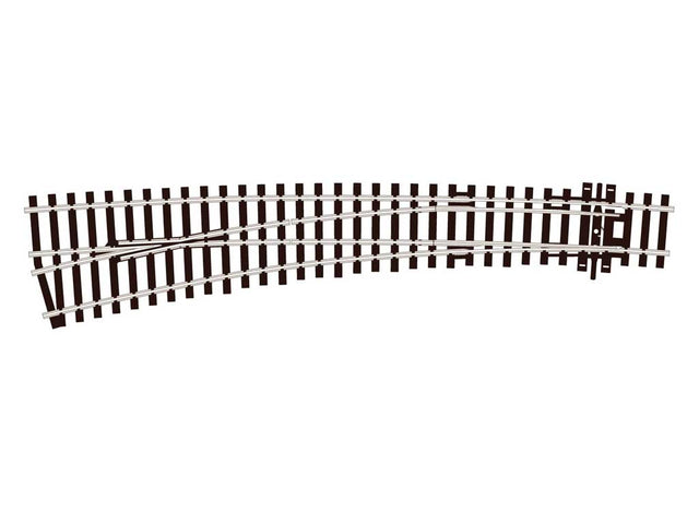 Code 100 Curved Double Radius Turnout - Streamline -- Left Hand, Insulfrog