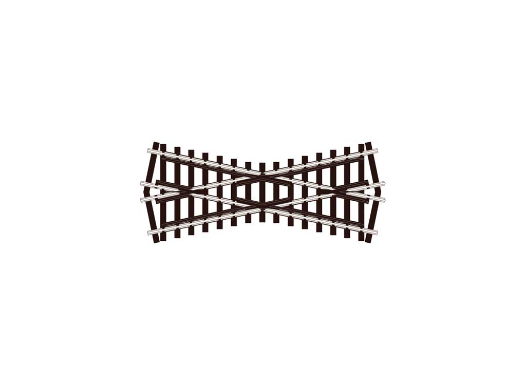 Code 100 Streamline Crossing -- Short, Insulfrog - 24-Degree - 18"  45.7cm