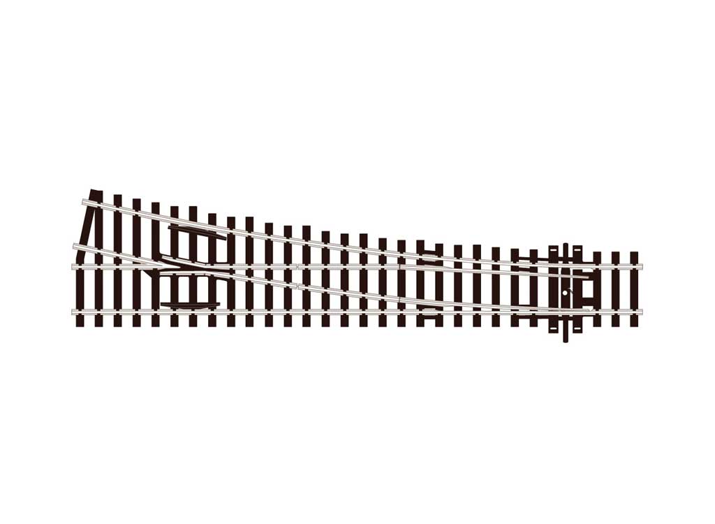 Code 100 Medium Radius Turnout - Streamline -- Right Hand, Insulfrog