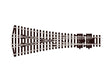 Code 100 Medium Radius Three-Way Turnout - Streamline -- Insulfrog
