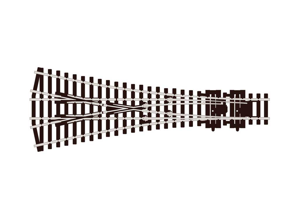 Code 100 Medium Radius Three-Way Turnout - Streamline -- Insulfrog