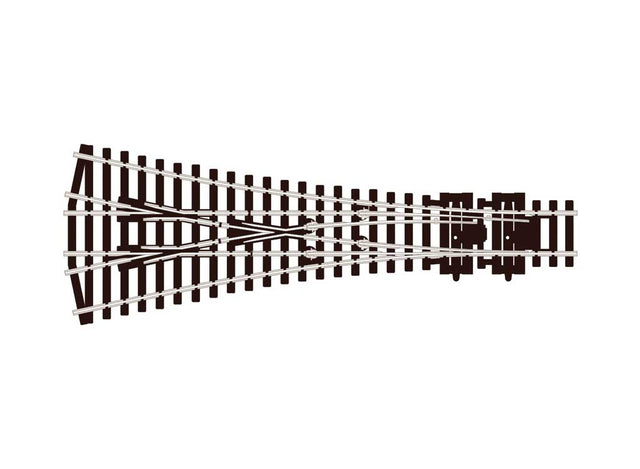 Code 100 Medium Radius Three-Way Turnout - Streamline -- Insulfrog