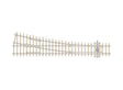 Streamline Code 75 OO/HO Medium Radius Turnout w/Concrete Ties -- Right Hand