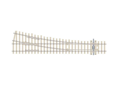 Streamline Code 75 OO/HO Medium Radius Turnout w/Concrete Ties -- Right Hand