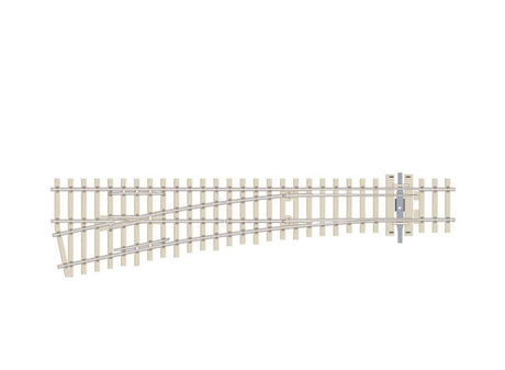 Streamline Code 75 OO/HO Medium Radius Turnout w/Concrete Ties -- Left Hand