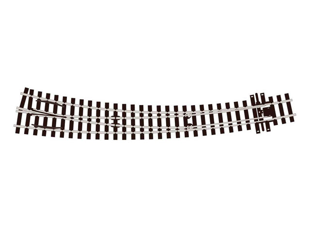 HOm (12mm Meter Gauge) 75 Nickel Silver Curved Turnout -- Electrofrog, Right Hand