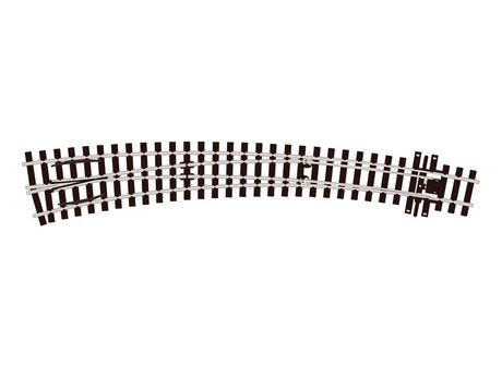 HOm (12mm Meter Gauge) 75 Nickel Silver Curved Turnout -- Electrofrog, Left Hand