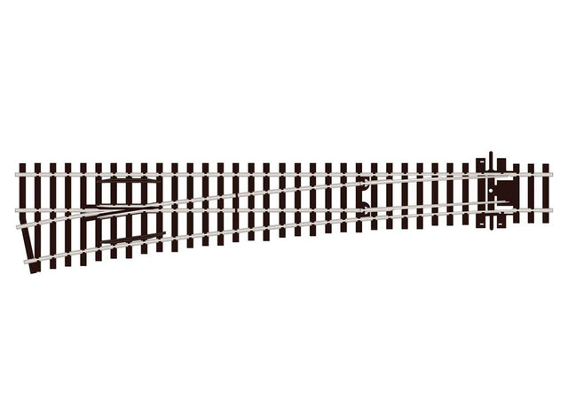 Code 75 Streamline Large Radius Turnout -- Left Hand, Electrofrog
