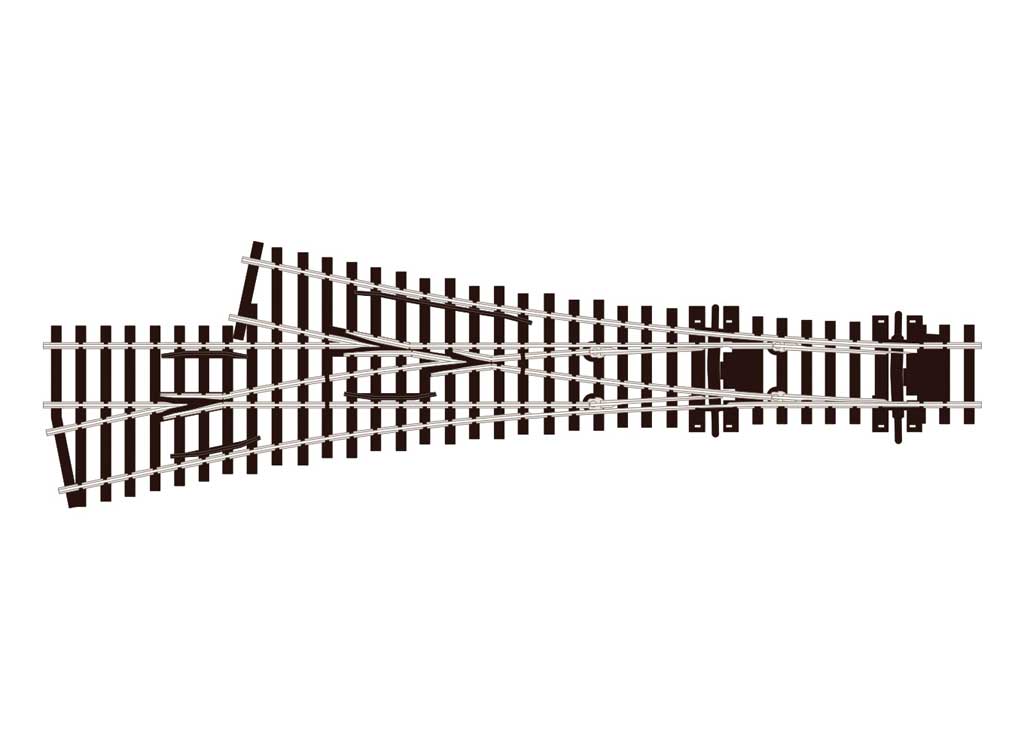 Code 75 Staggered 3-Way Turnout w/Electrofrog
