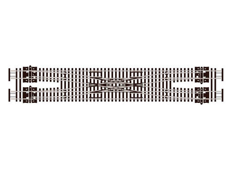 Code 55 Double Crossover (Scissors-Type) -- Electrofrog - Medium - 18" Radius