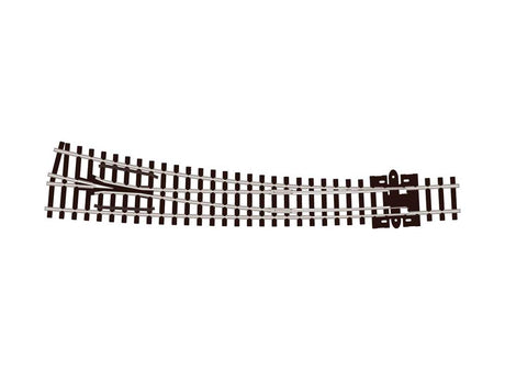 Code 80 Right-Hand Curved Turnout (36/18" Radius) Electrofrog -- Curved Double Radius Right Hand