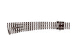 Code 80, Left-Hand Curved Turnout (36/18" Radius) Electrofrog -- Curved Double Radius Left Hand