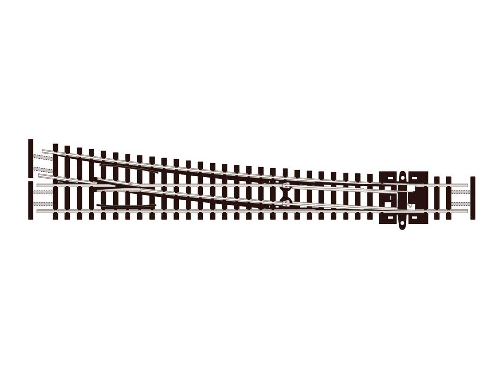 Code 55 #8 Turnout, Long 36" Radius - Electrofrog -- Right-Hand