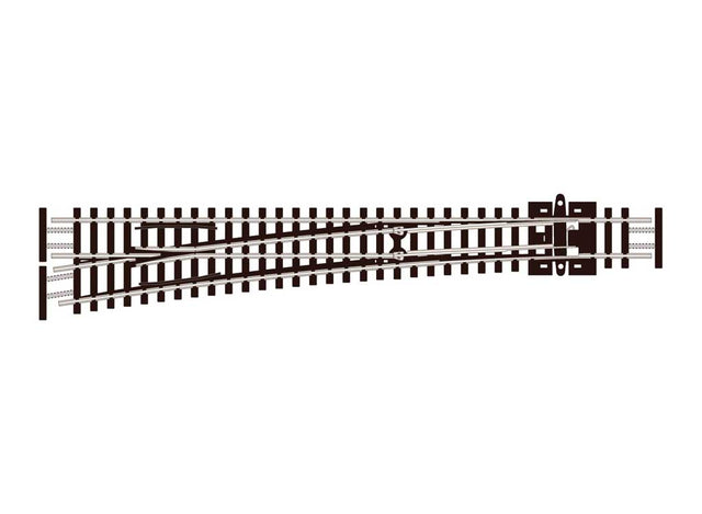 Code 55 #8 Turnout, Long 36" Radius - Electrofrog -- Left-Hand