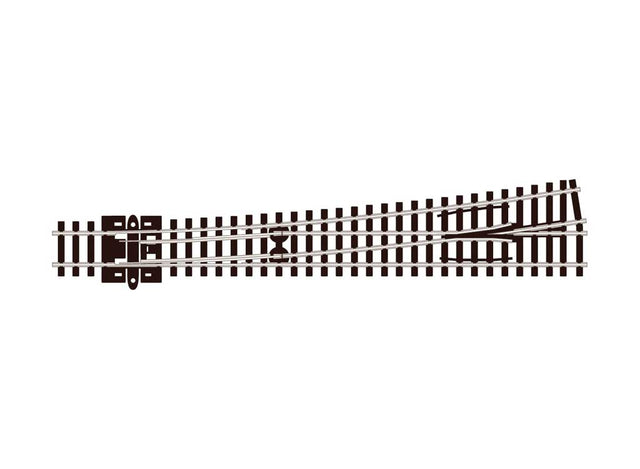 Turnout, Left-Hand #8 Code 80, Long,  36" Radius Diverging Route, Electrofr