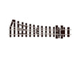 HOe (HOn2-1/2; HOn30") Narrow Gauge Turnout w/Code 80 Rail -- 12" Radius, Right-Hand