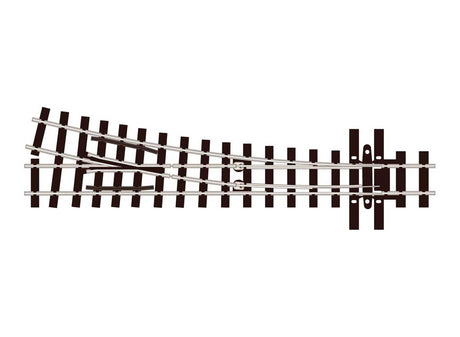 HOe (HOn2-1/2; HOn30") Narrow Gauge Electrofrog Turnout w/Code 80 Rail -- Right Hand