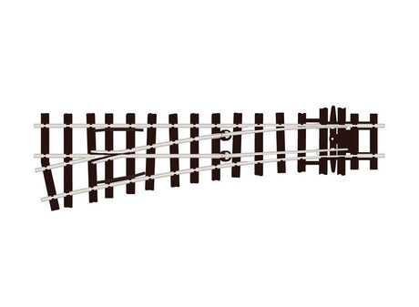 Code 100 Medium Radius Turnout - Streamline -- Left Hand, Electrofrog