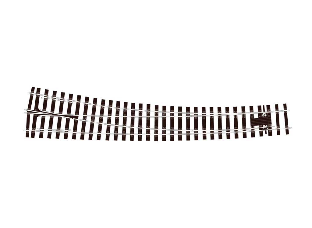 Streamline Curved Turnouts -- Right Hand