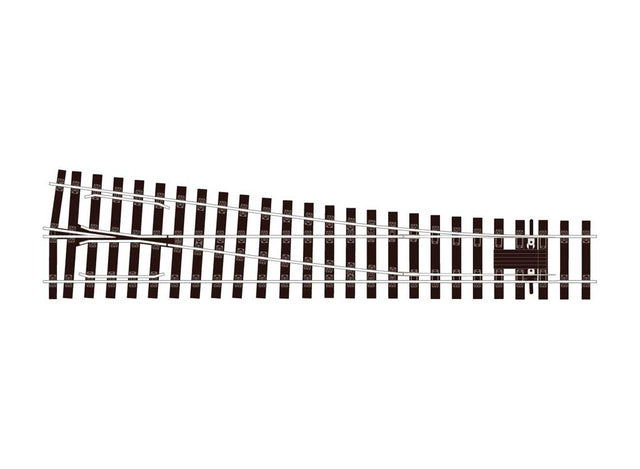 Code 124 "Bullhead" Nickel Silver Track -- Medium Radius Right Hand Turnout w/Electrofrog