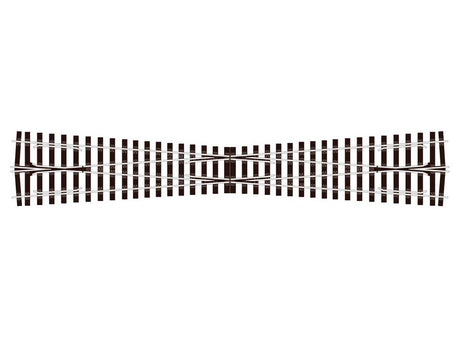 Code 124 "Bullhead" Nickel Silver Track -- Long Crossing (8 Degree Angle; 23" 58.4cm Long)