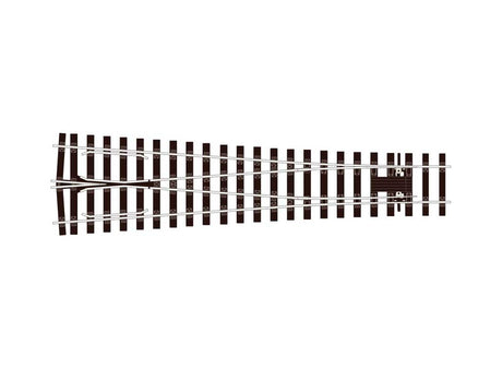 Code 124 "Bullhead" Nickel Silver Track -- Medium Radius Wye Turnout  72" Radius, 8 Degree Angle, 15" Long