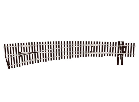 North American Style Code 83 Curved Turnout Electrofrog -- #7 Left-2