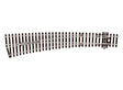 Code 100 Curved Double Radius Turnout - Streamline -- Left Hand, Electrofrog