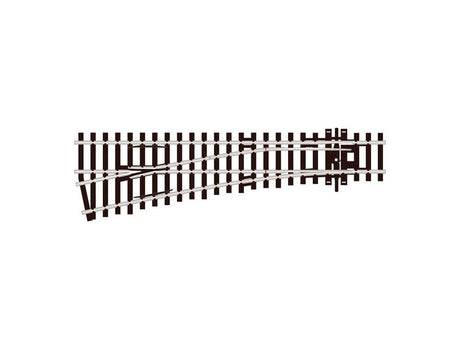 Code 100 Small Radius Turnout - Streamline -- Left Hand, Electrofrog