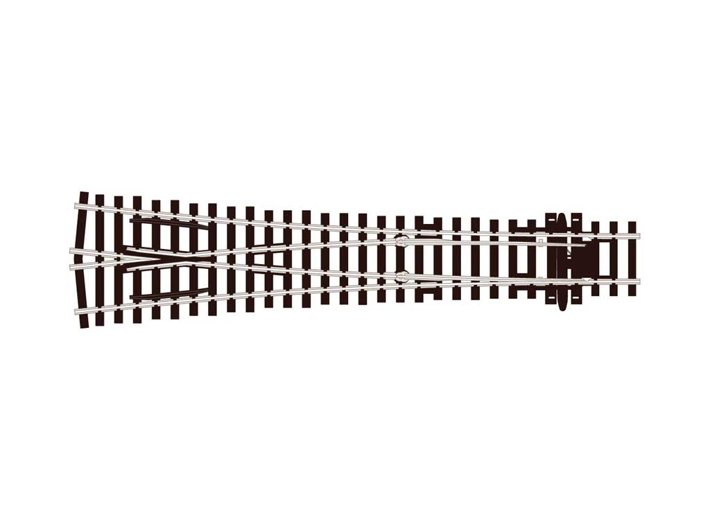 Code 100 Streamline Wye Turnout -- Large Radius, Electrofrog