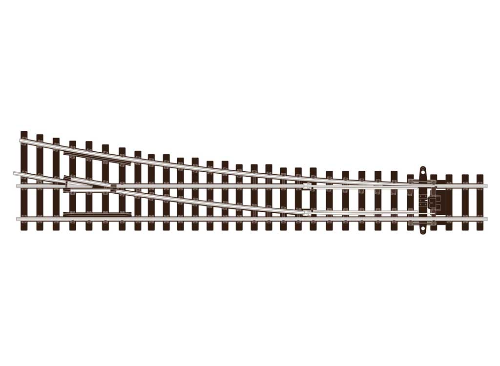 Code 55 Medium-Radius Turnout with Wood Ties - Unifrog -- Right Hand