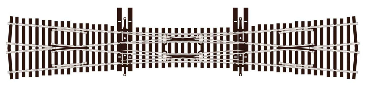 Streamline Code 83 No. 6 Unifrog Double Slip Turnout -- Nickel Silver-2