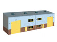 Concrete Industrial/Retail Building - Wills -- Modular Plastic Kit - Stand-Alone Dimensions: 6-5/8 x 6-5/8"  16.8 x 16.8cm