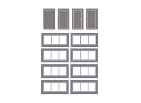 Doors & Windows Detail Pack - Wills -- Fits Concrete Industrial/Retail Building Made Using #552-SSM300