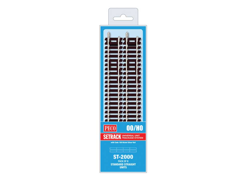 Code 100 Nickel Silver Standard Straight - Setrack -- 15-1/2"  40cm pkg(8)