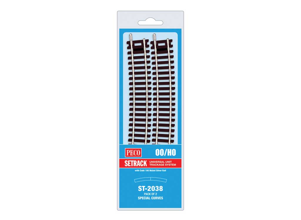Code 100 Nickel Silver Special 11-1/2 Degree Curve - Setrack -- 33-27/32"  85.96cm Radius pkg(2)
