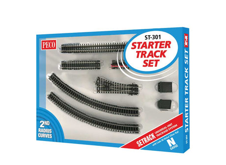 Code 80 Starter Track Set - Setrack -- Oval with 9"  22.8cm Radius Curves, Planbook