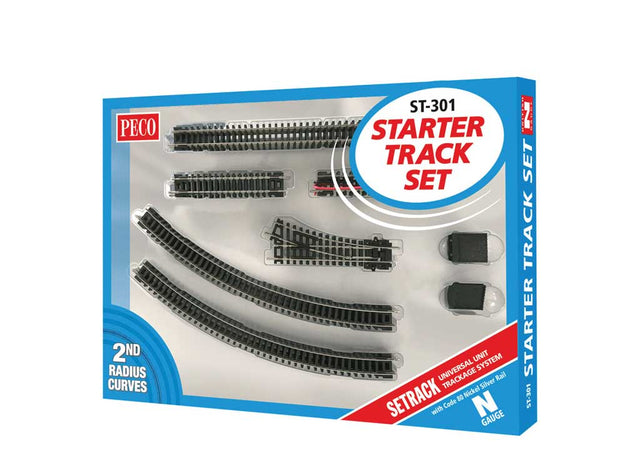 Code 80 Starter Track Set - Setrack -- Oval with 9"  22.8cm Radius Curves, Planbook