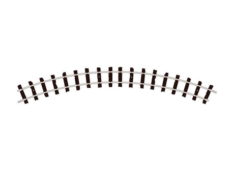 OO-9/HOe Curved Track - Setrack -- #1 9"  22.8cm Radius, 45 Degree Sections, Double Sections pkg(4)-2