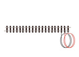 OO-9/HOe Straight Terminal Track - Setrack -- With Wires - 6-7/8"  17.4cm-2