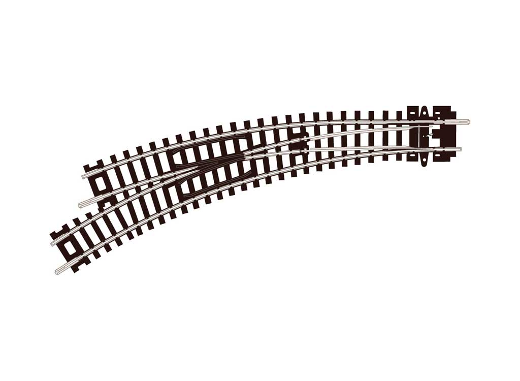 Code 80 Curved Turnout - Setrack -- Left Hand