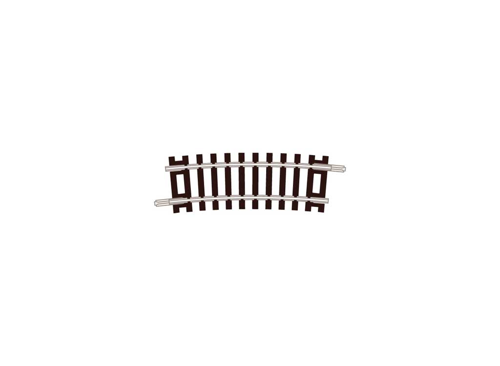 Code 80 Curved Track -- Half Curve, 9" Radius, 11-1/4"