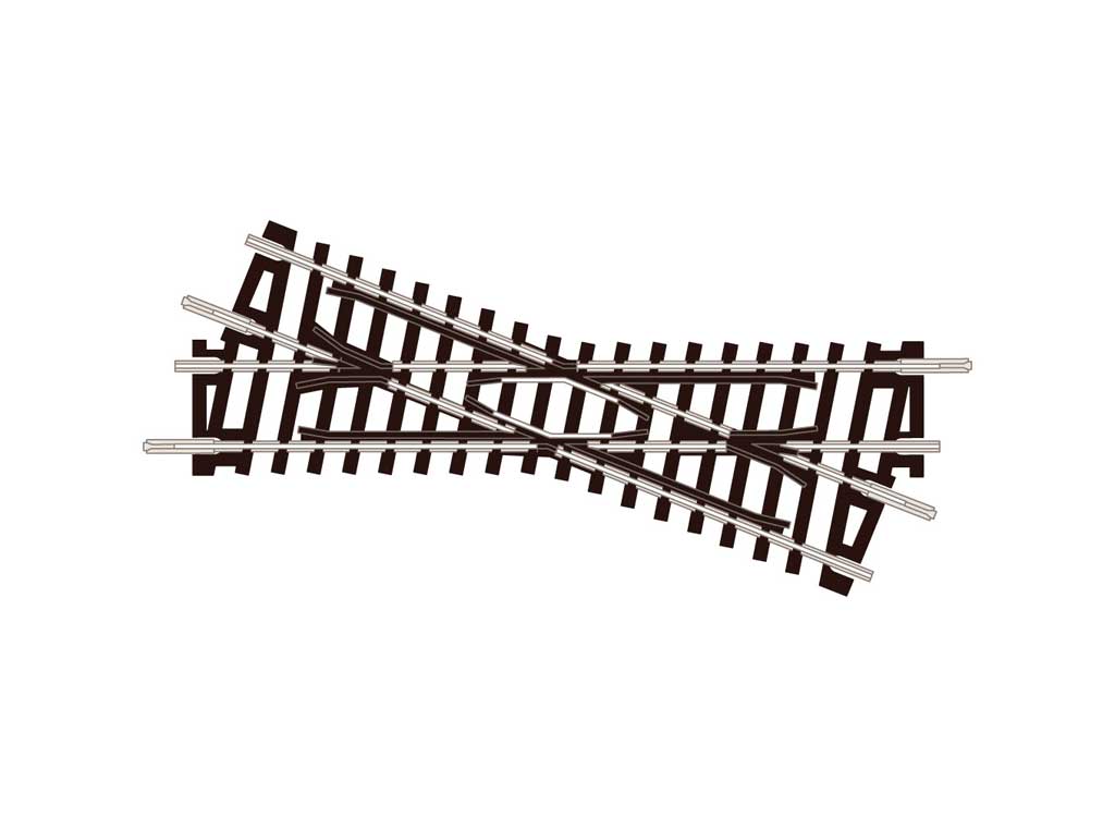 Setrack Code 80 Crossing -- Left Hand