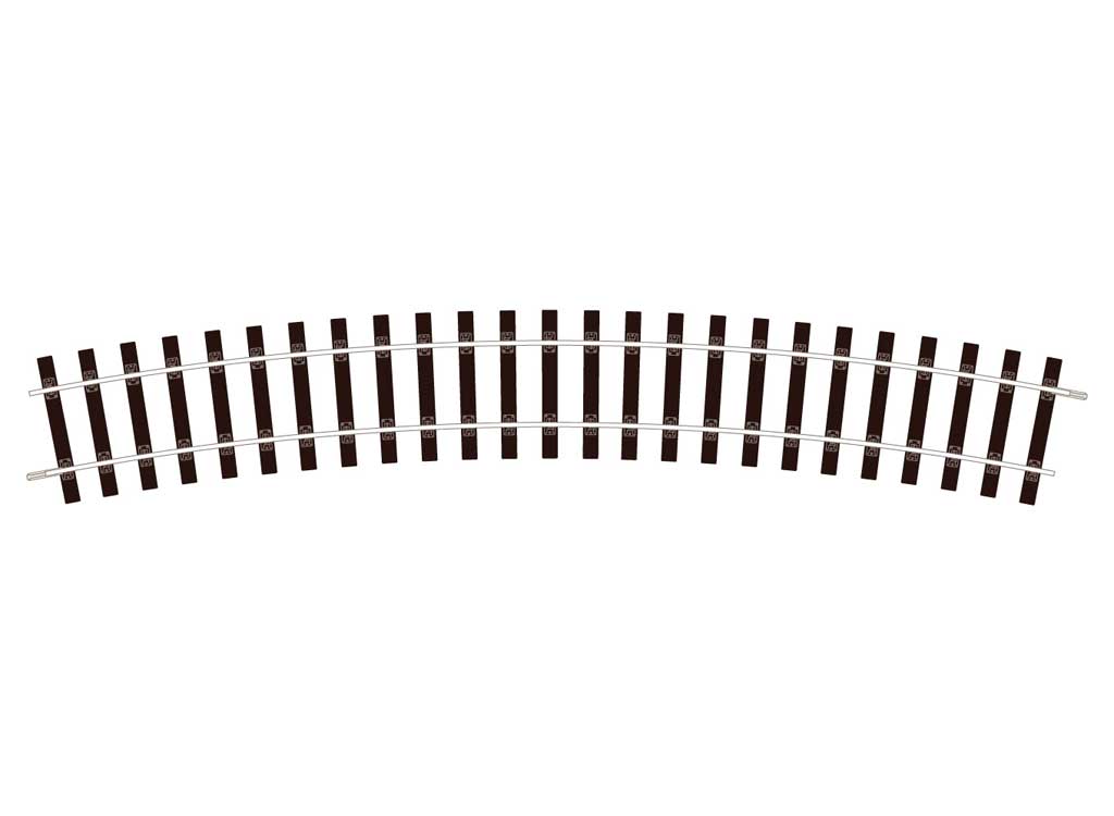 Peco Setrack Section -- Straight 16"  40.6cm Radius pkg(8)