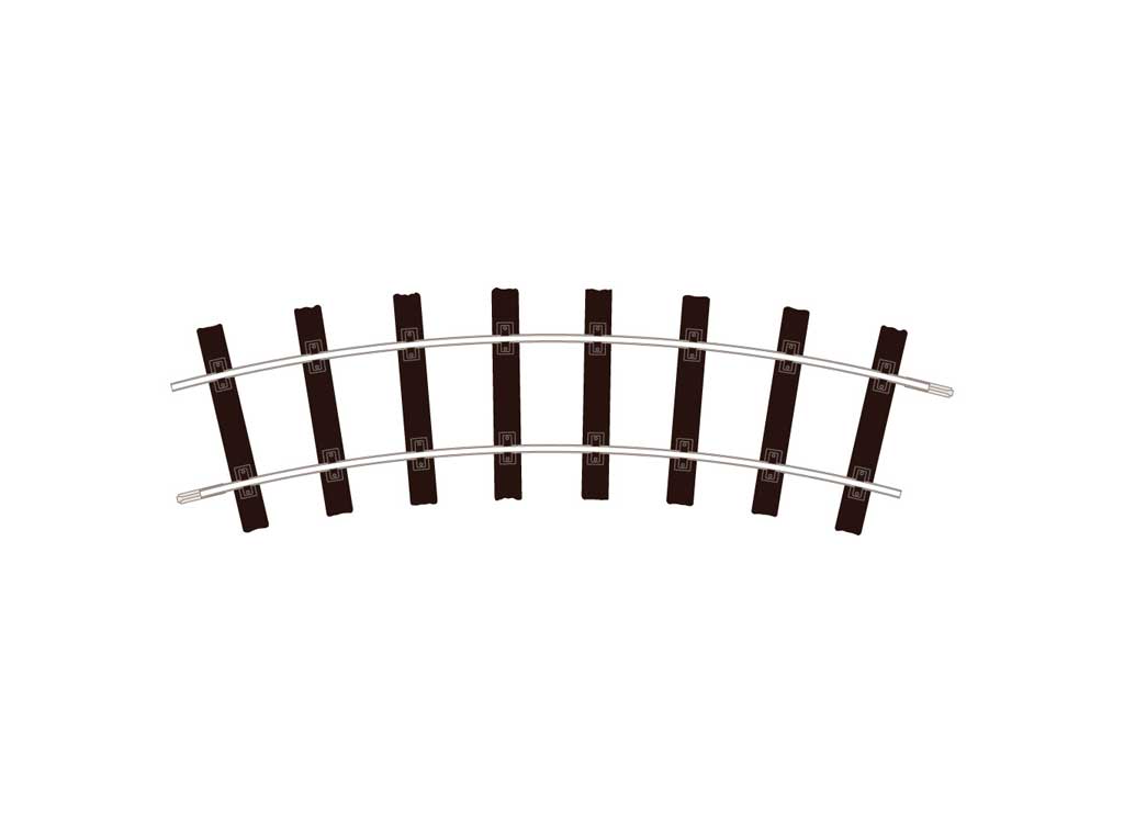 G-45 Standard Curve Section -- 23-5/8"  600mm Radius, 30 Degree Section (12 per circle)