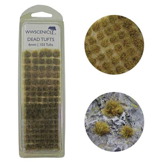 Grass Tufts 1/4"  6mm -- Dead pkg(103)