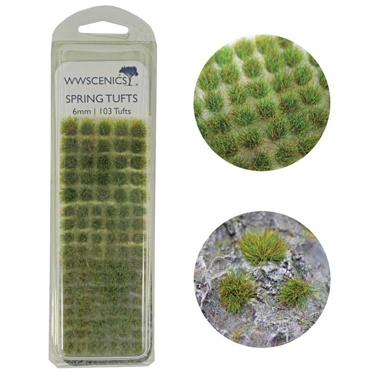 Grass Tufts 1/4"  6mm -- Spring pkg(103)