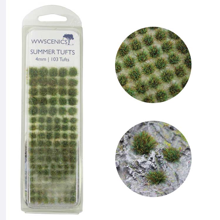 Grass Tufts 5/32"  4mm -- Summer pkg(100)