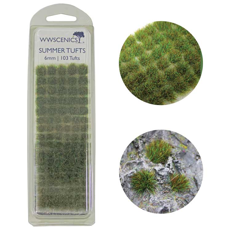 Grass Tufts 1/4"  6mm -- Summer pkg(103)